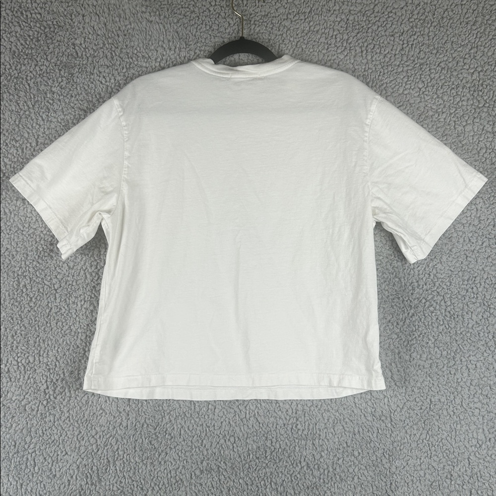 AGOLDE Salma Tee Crewneck Short Sleeve Cotton Relaxed White Top Size S - Picture 15 of 16